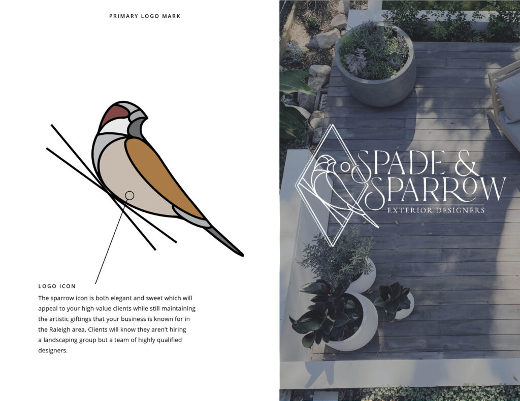 Brand narrative identity for Spade and Sparrow