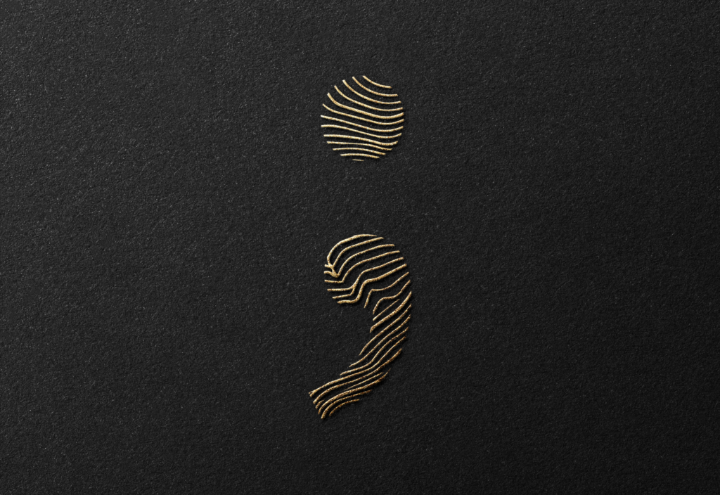 therapist branding StrengthInsight Counseling semi-colon symbolism